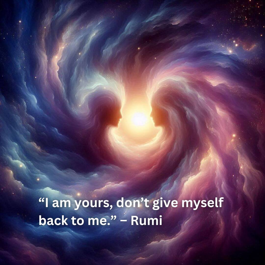 I am yours dont give myself back to me Rumi