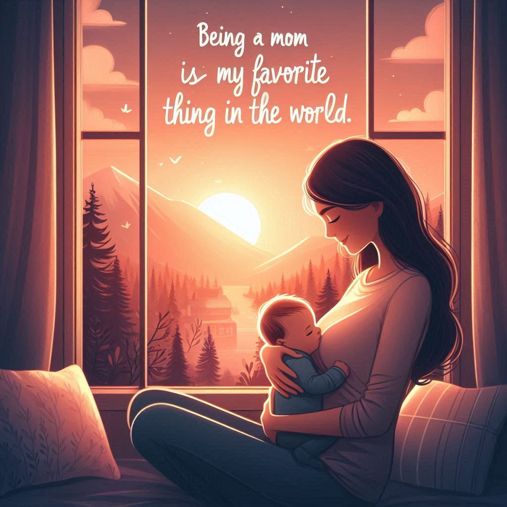 Being a mom quotes for Instagram image