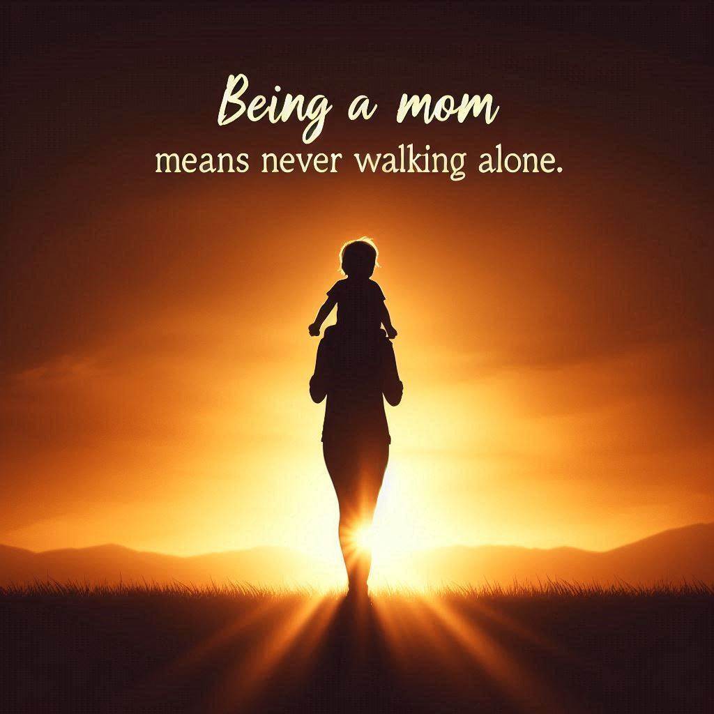 Being a mom quotes for Instagram image