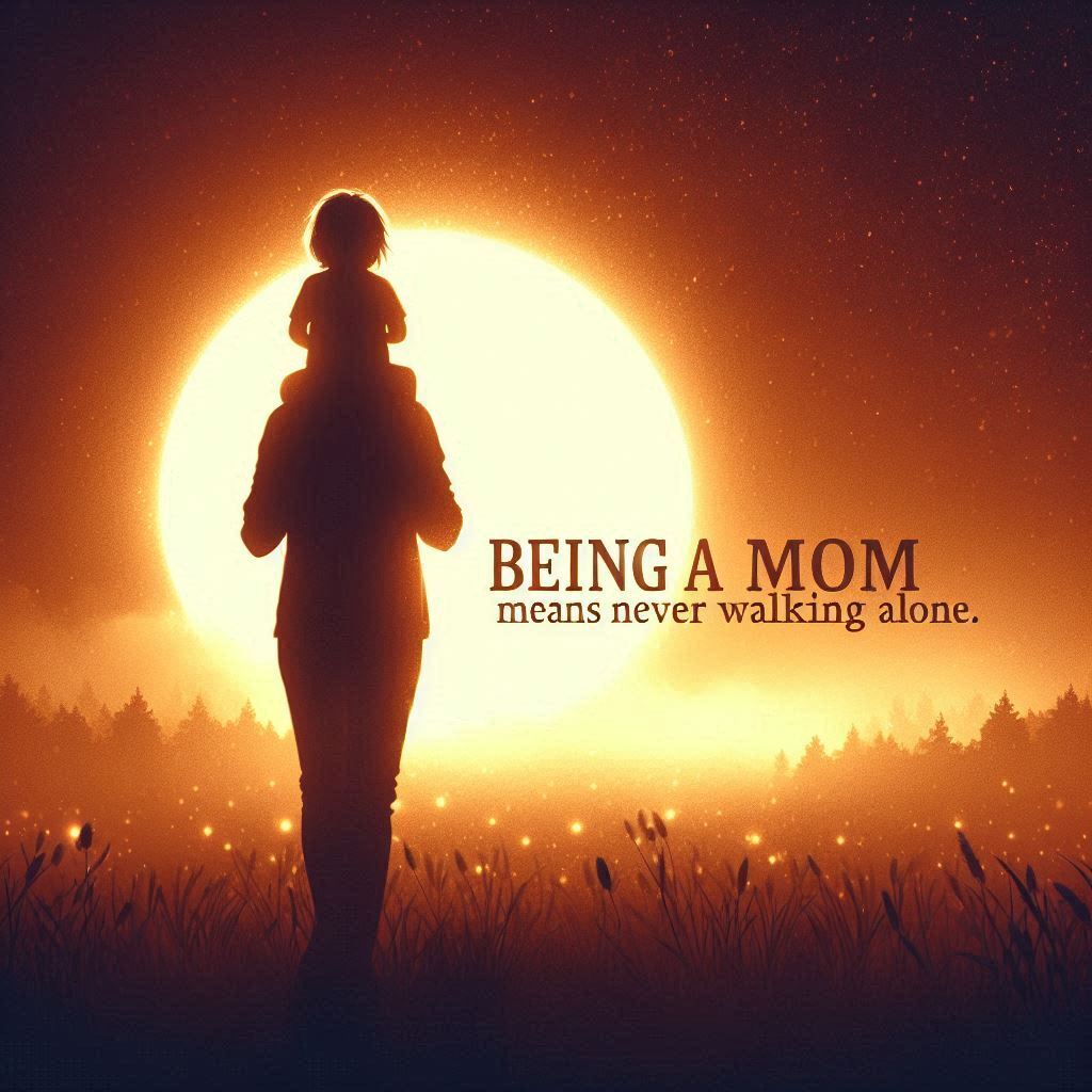 Being a mom quotes for Instagram image